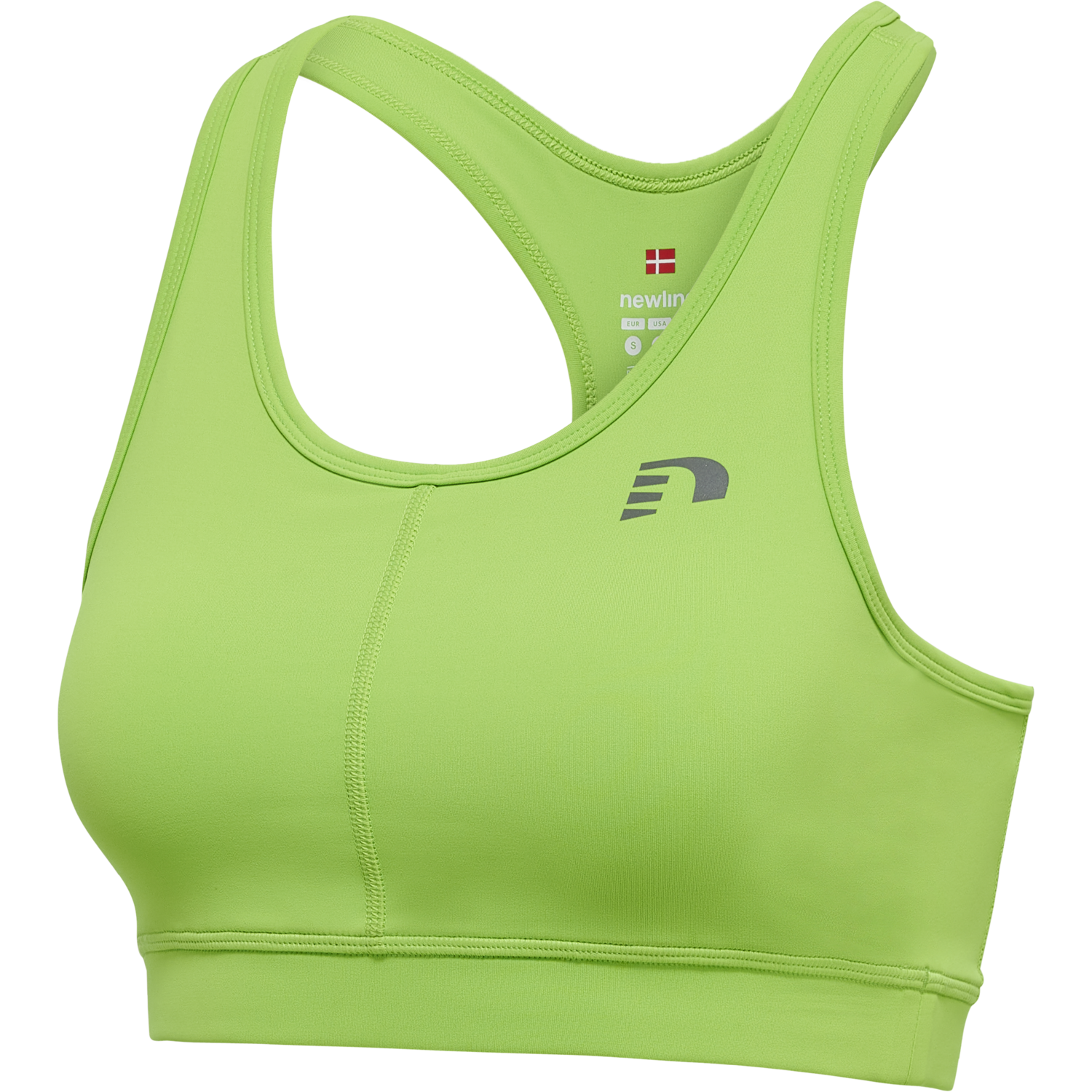 WOMEN CORE ATHLETIC TOP, GREEN FLASH, packshot